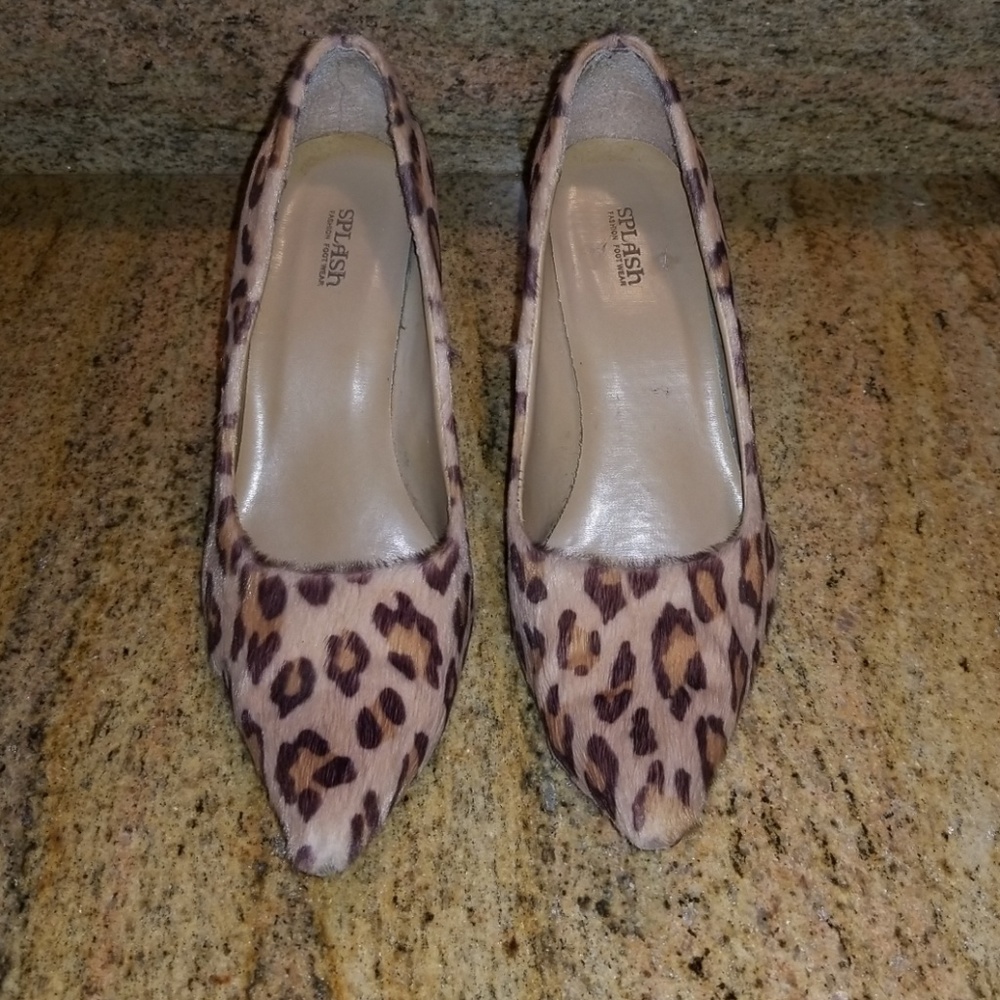 Leopard Heels. Size 7.5